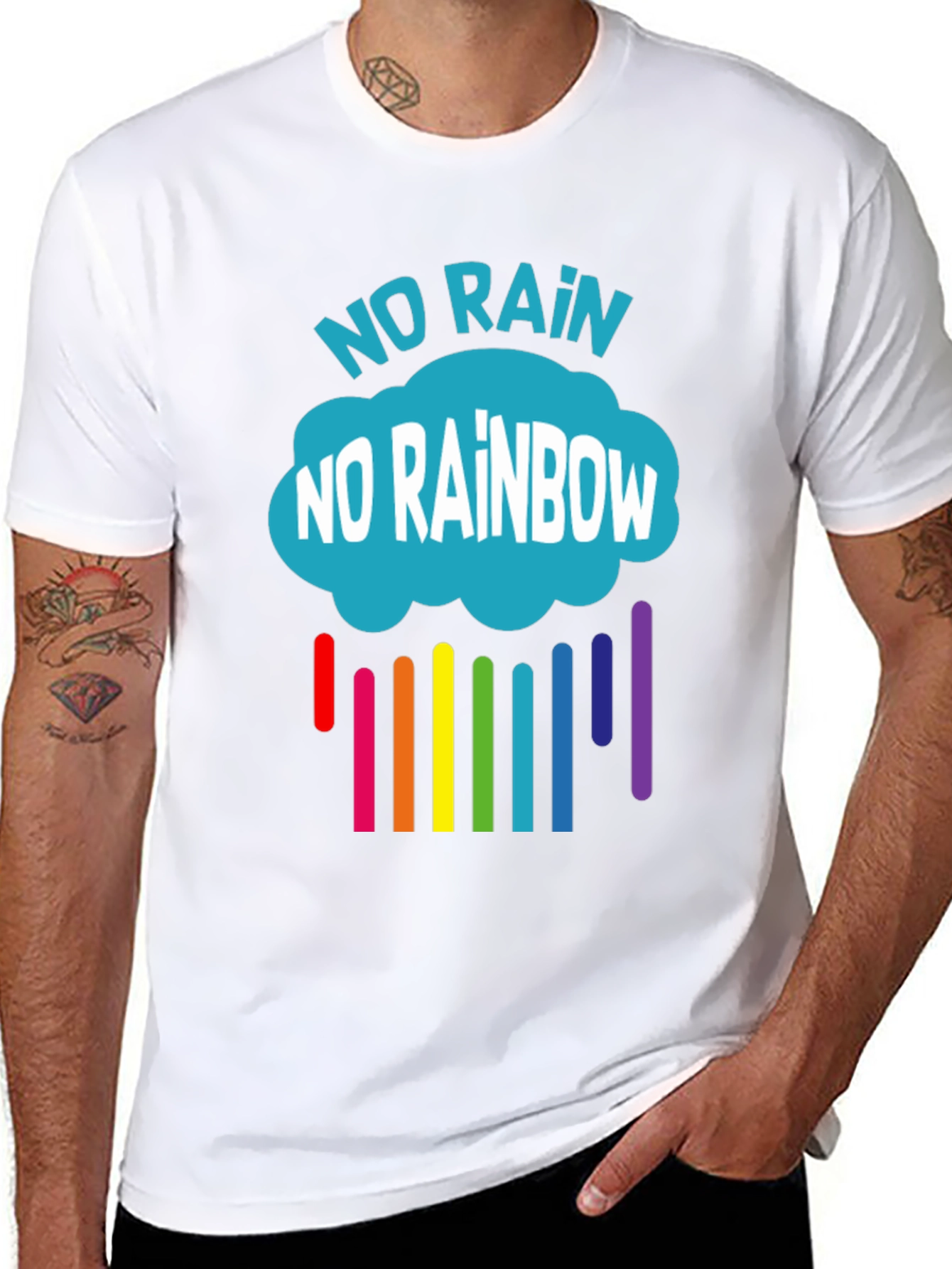 No Rain No Rainbow Graphic T-Shirt
