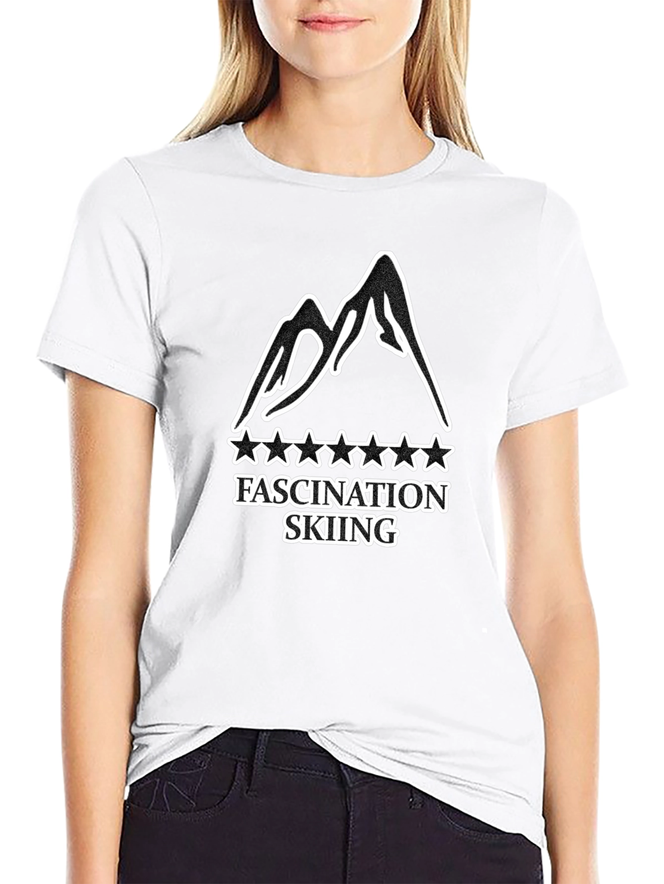 Fascination Skiing Graphic T-Shirt - Black