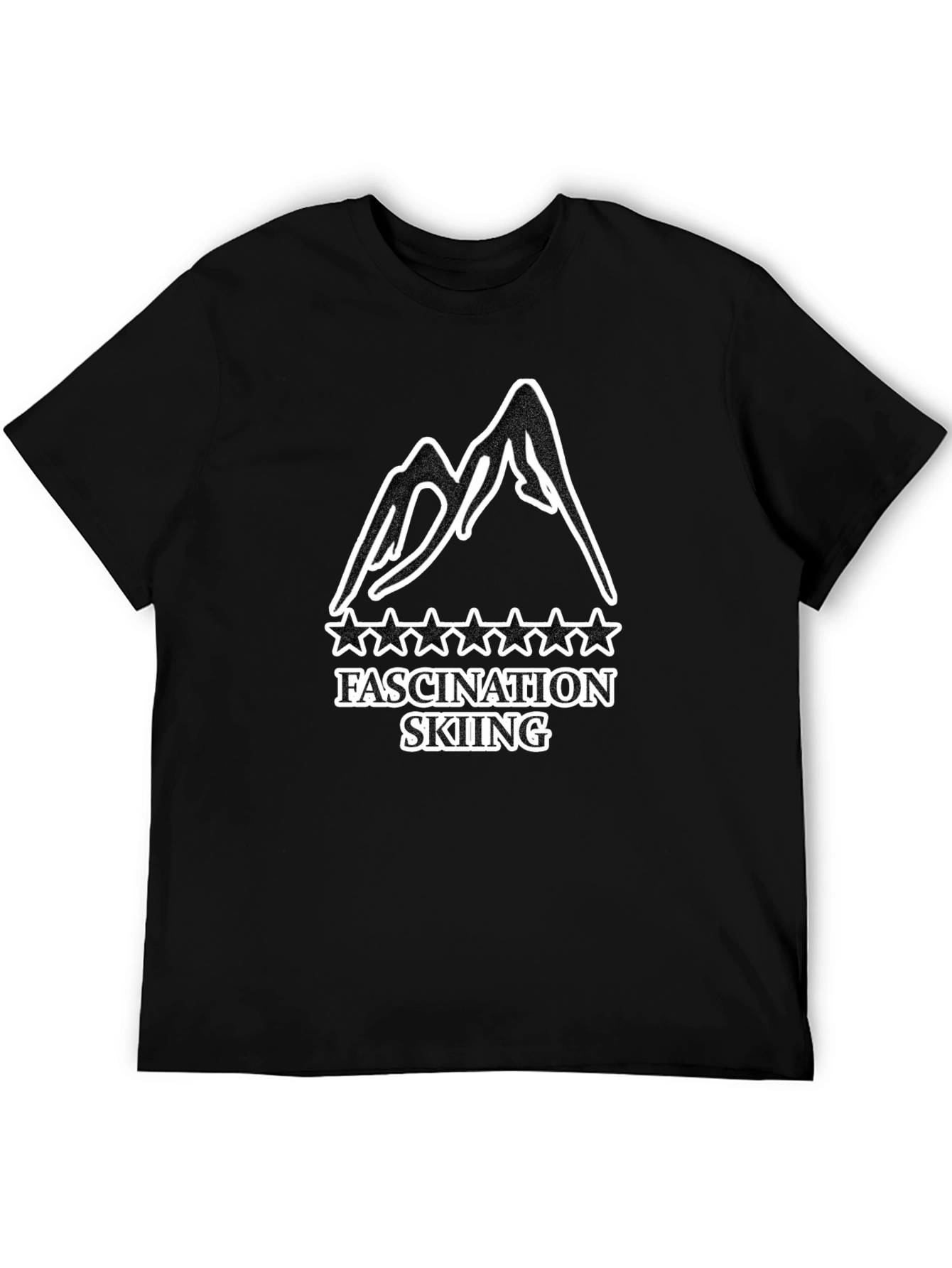 Fascination Skiing Graphic T-Shirt - Black