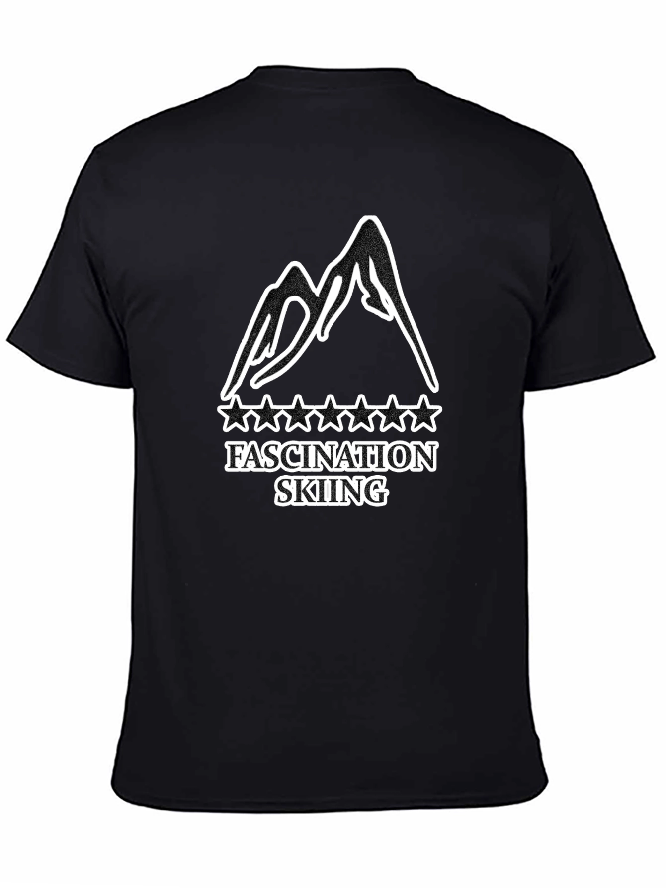 Fascination Skiing Graphic T-Shirt - Black