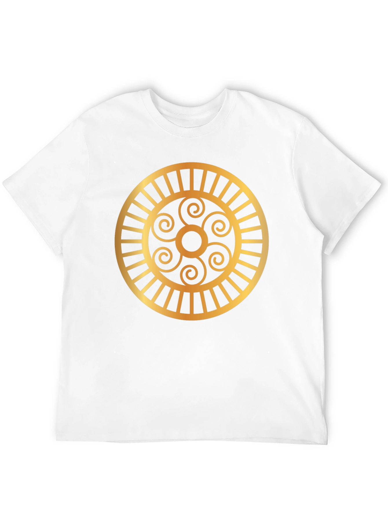 Golden Spirals Graphic Tee - Black