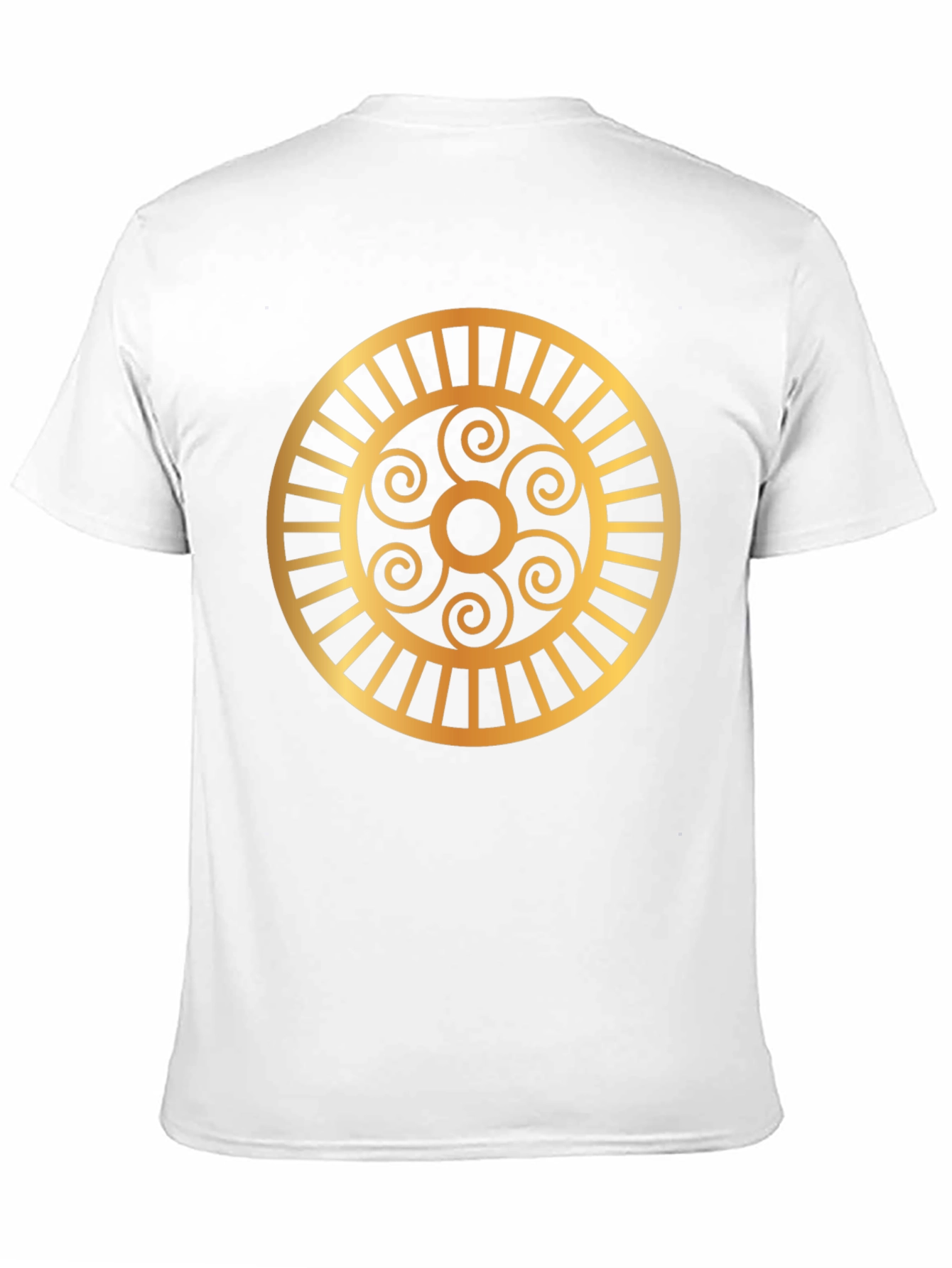Golden Spirals Graphic Tee - Black