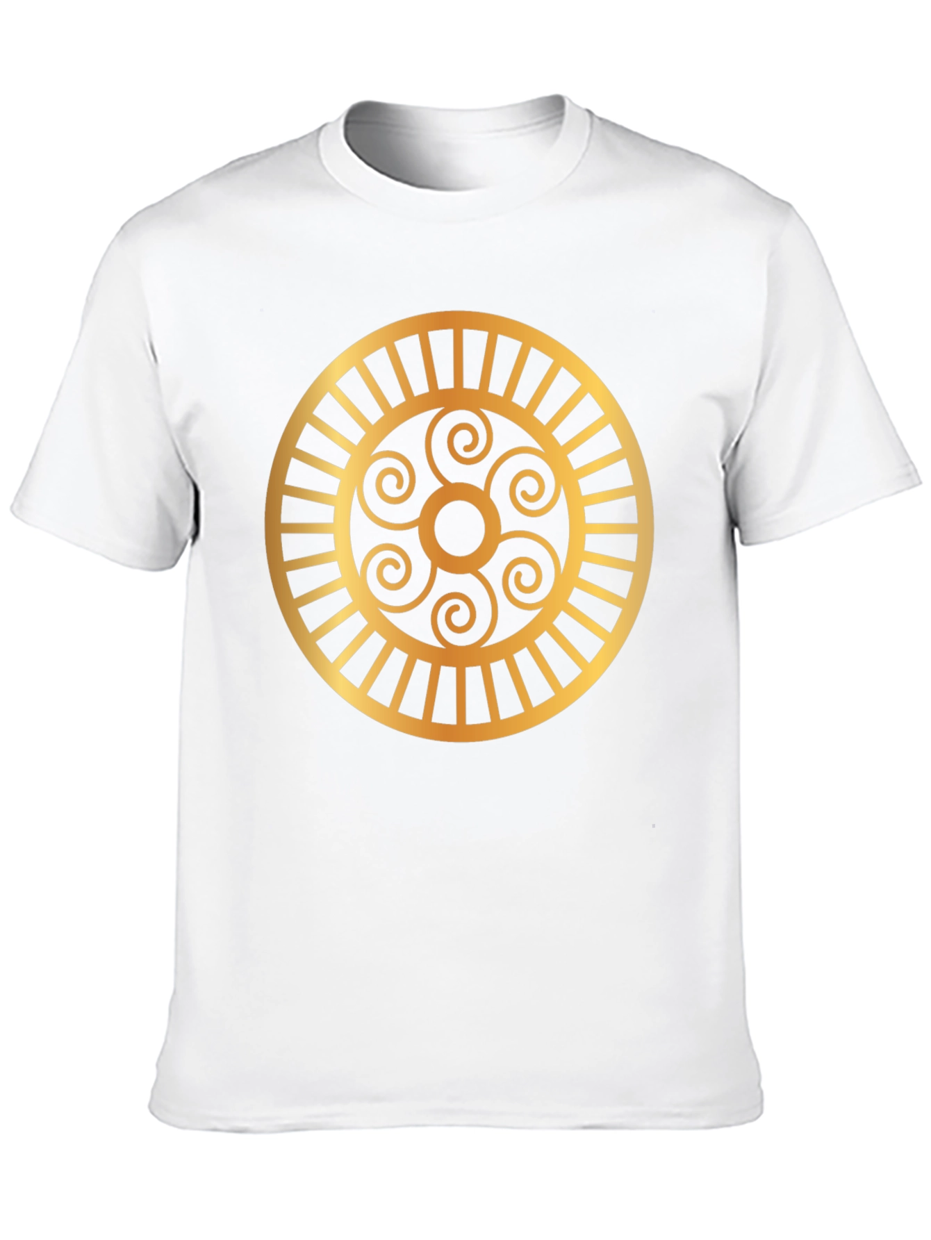 Golden Spirals Graphic Tee - Black