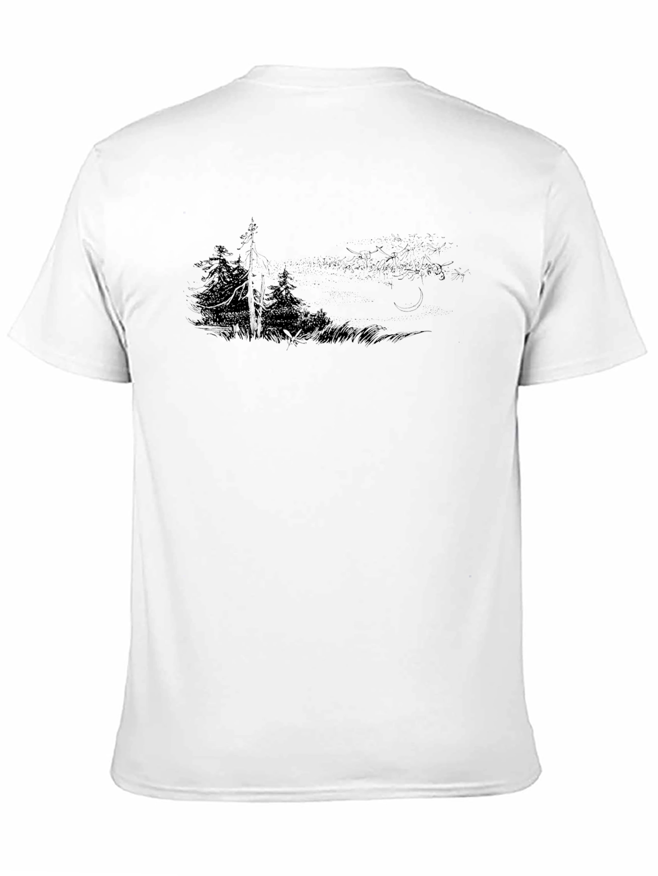 Nature Scene Black T-Shirt