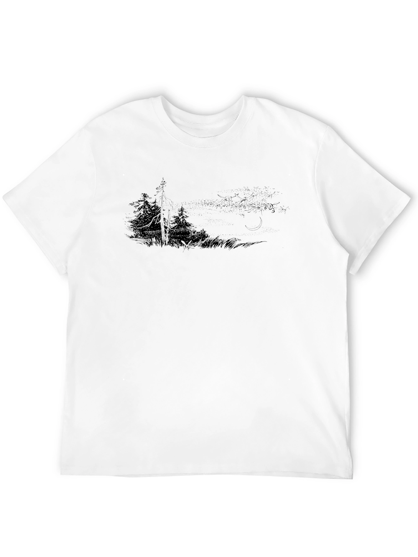 Nature Scene Black T-Shirt