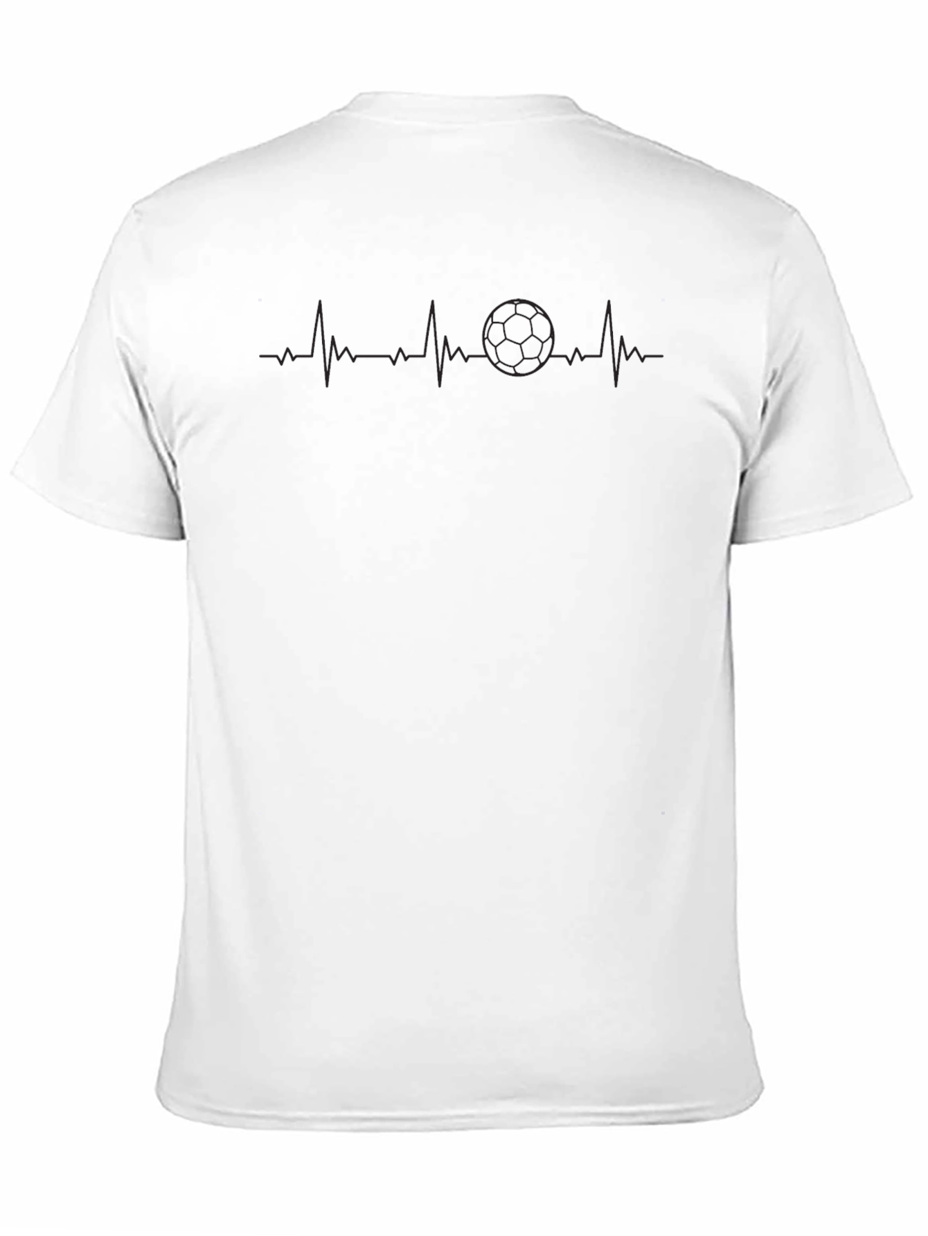 Soccer Heartbeat T-Shirt - Black Graphic Tee