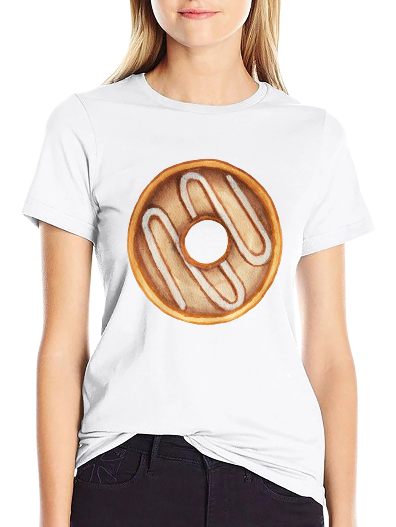 Donut Graphic Tee - Black Casual T-Shirt