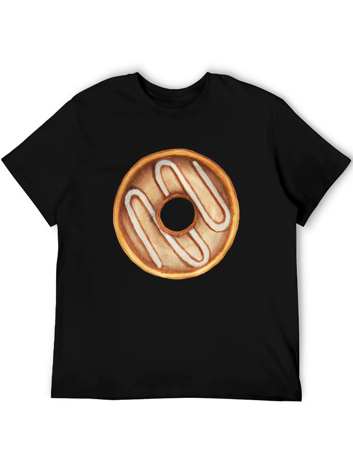 Donut Graphic Tee - Black Casual T-Shirt