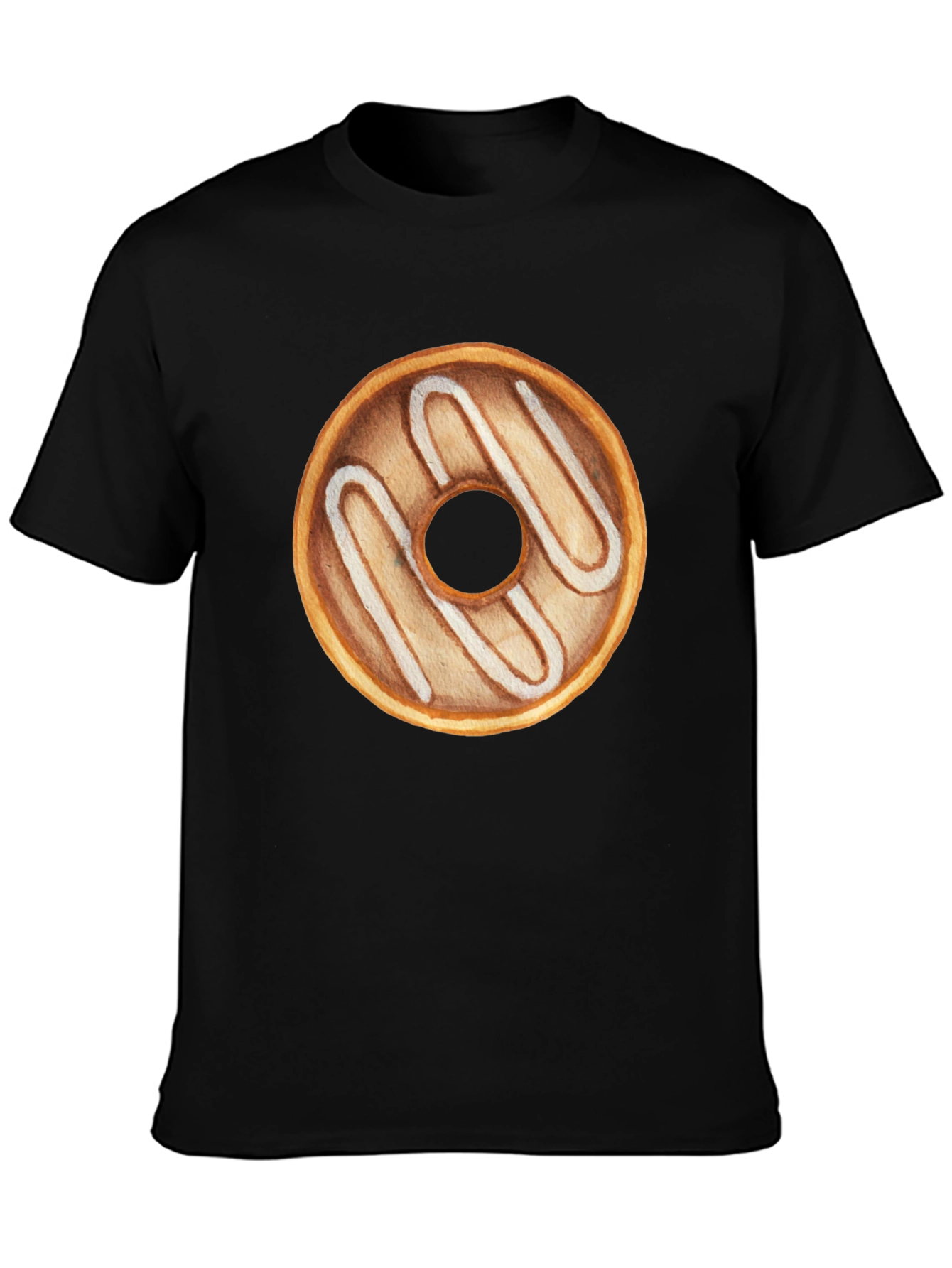 Donut Graphic Tee - Black Casual T-Shirt