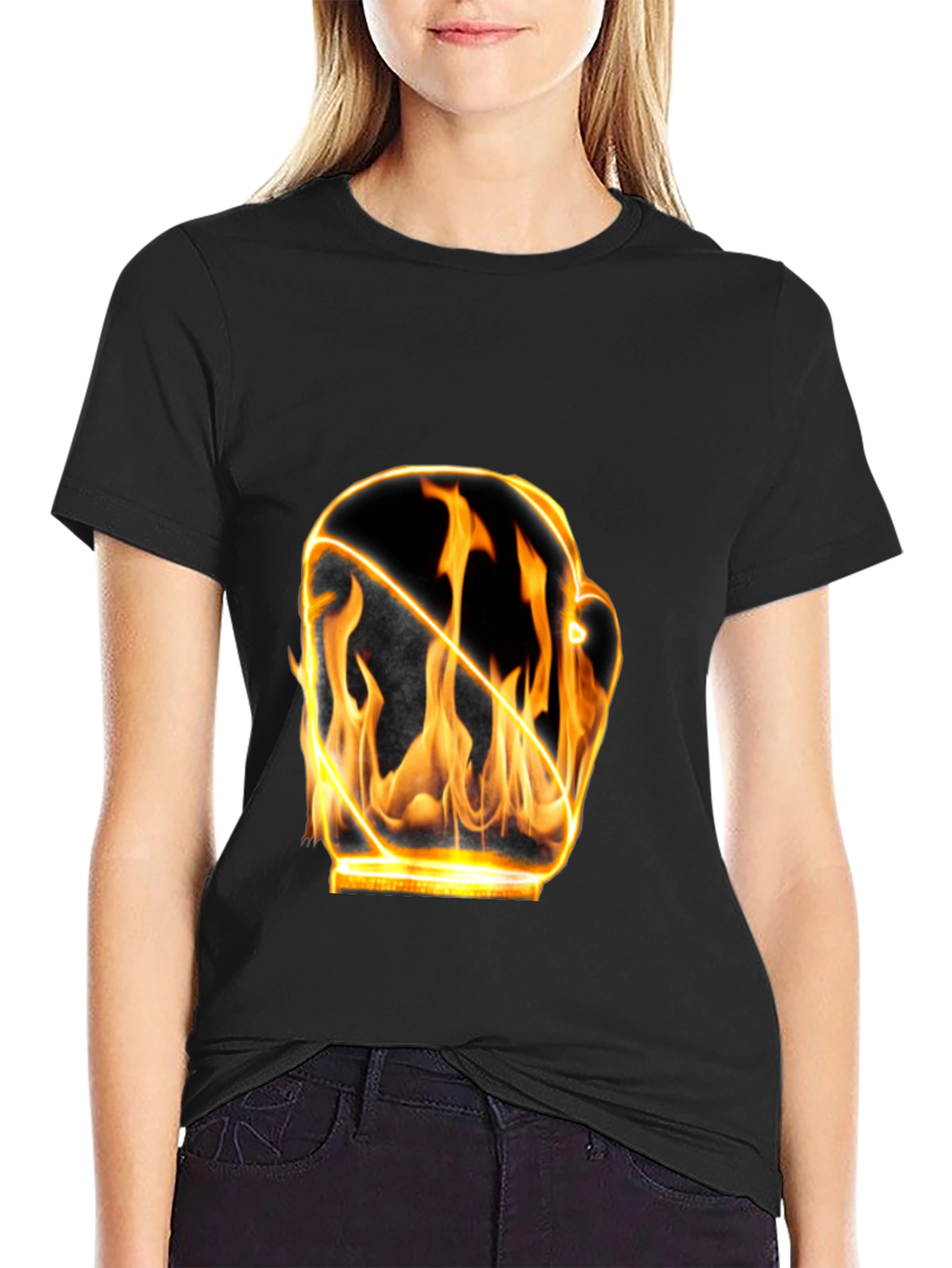 Fiery Boxing Glove Graphic T-Shirt