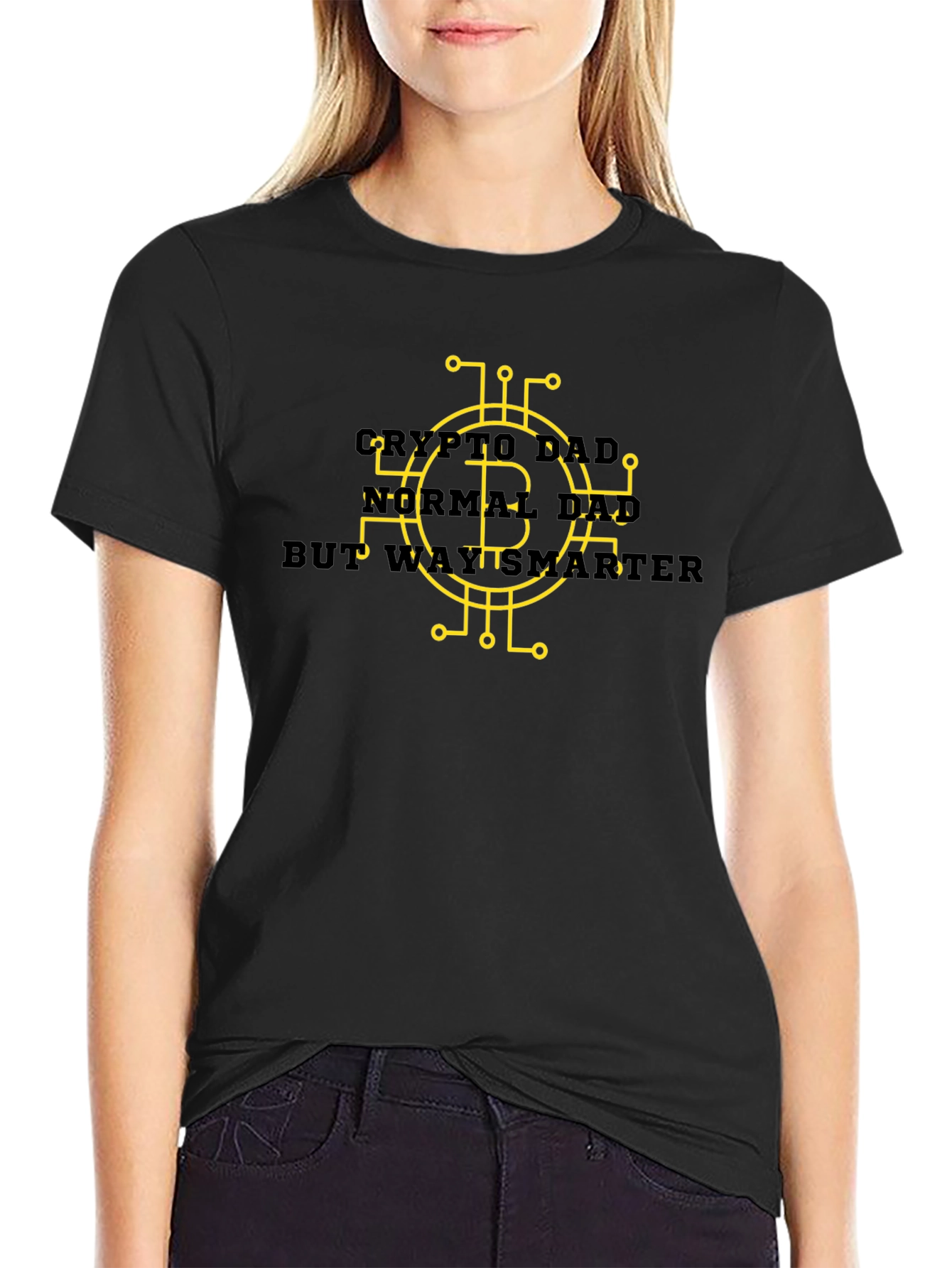 Crypto Dad Smarter Black Tee