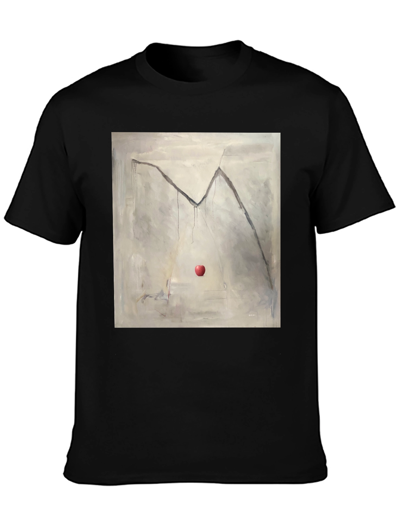 Artistic Apple Graphic Tee - Unique Design