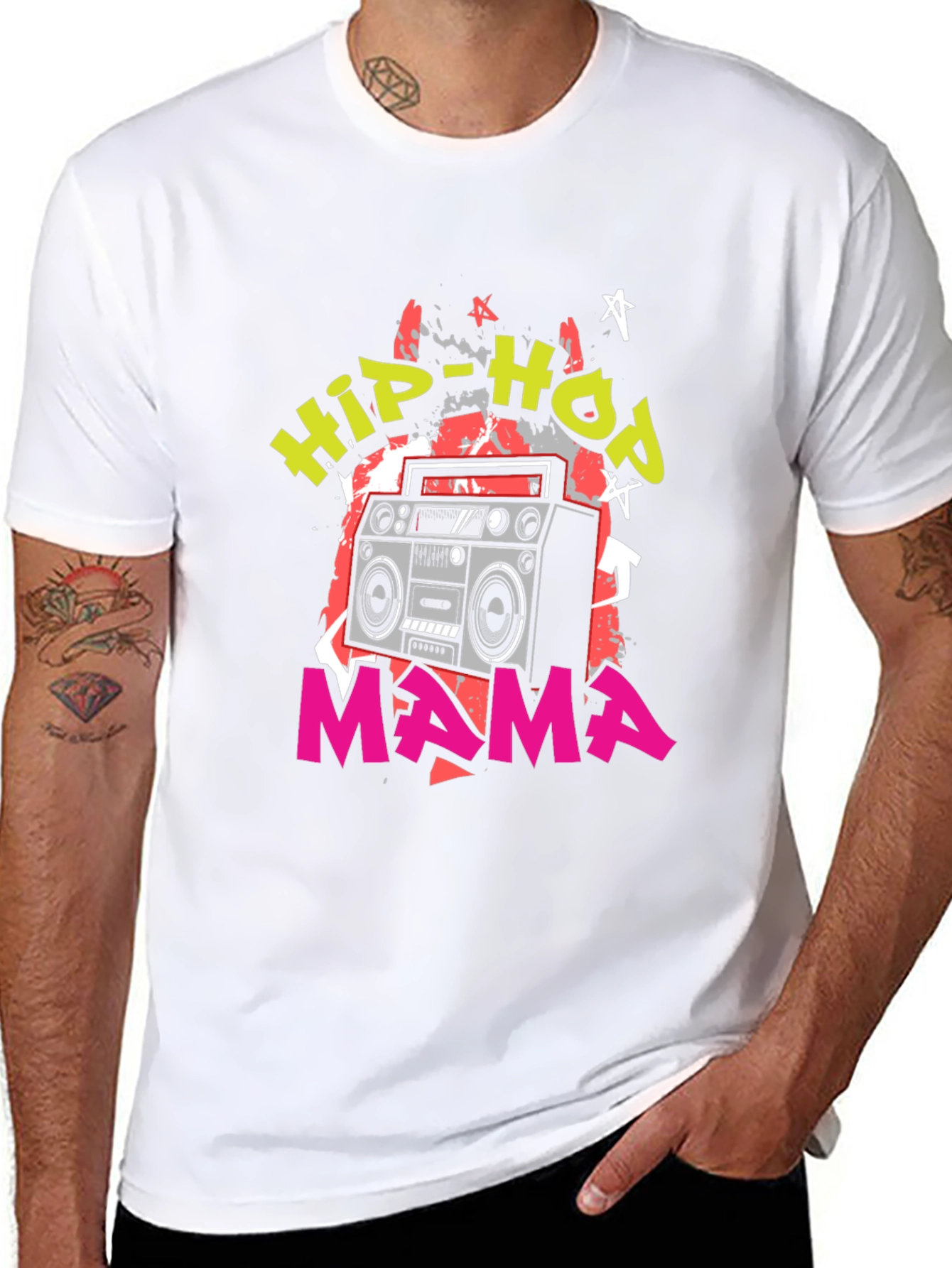Hip-Hop Mama Boombox Graphic Tee