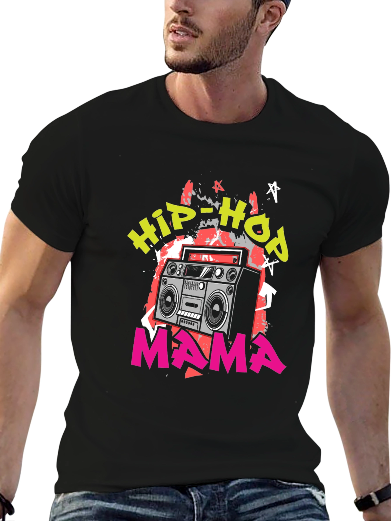 Hip-Hop Mama Boombox Graphic Tee