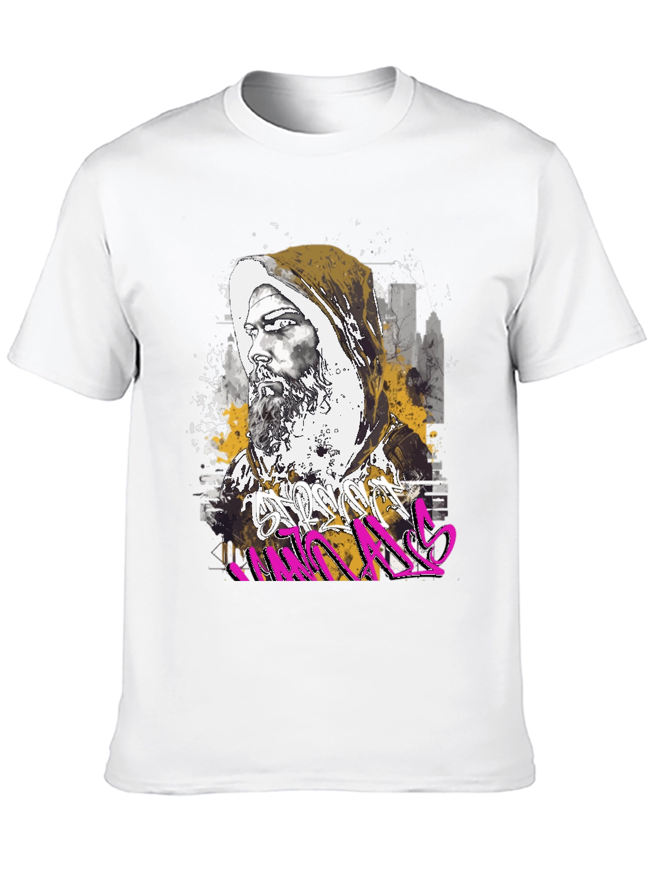 Urban Monk Graphic Tee - Street Art Inspired