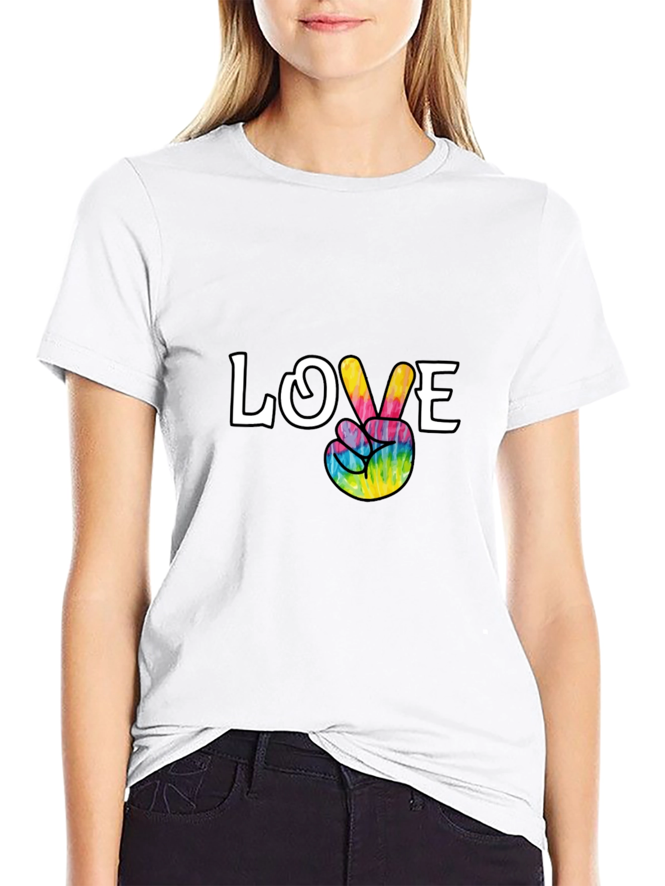 Love Peace Tie Dye Graphic T-Shirt