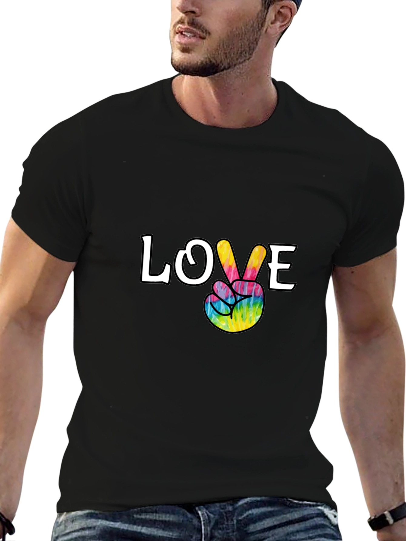Love Peace Tie Dye Graphic T-Shirt