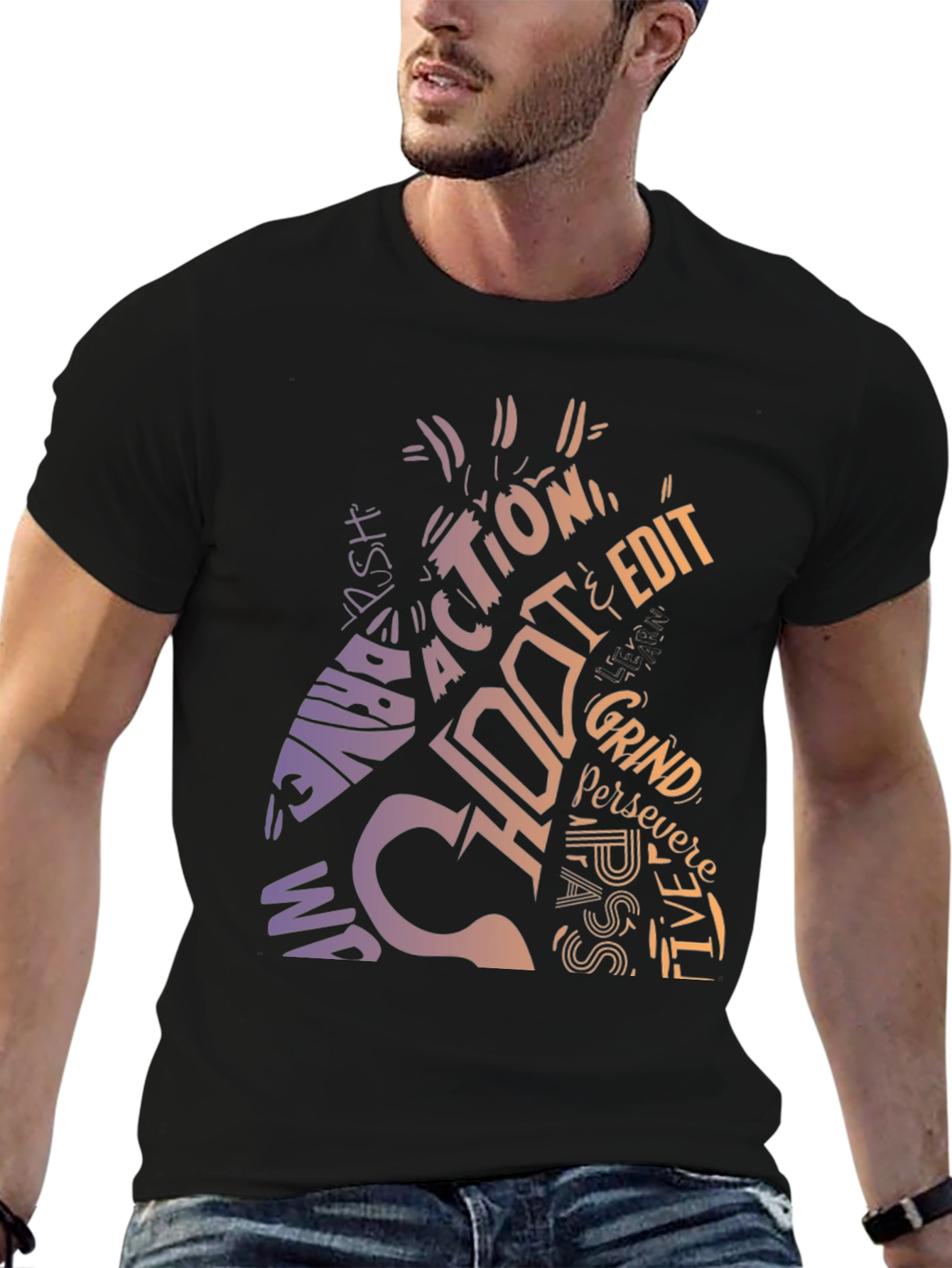Motivational Word Art Graphic T-Shirt