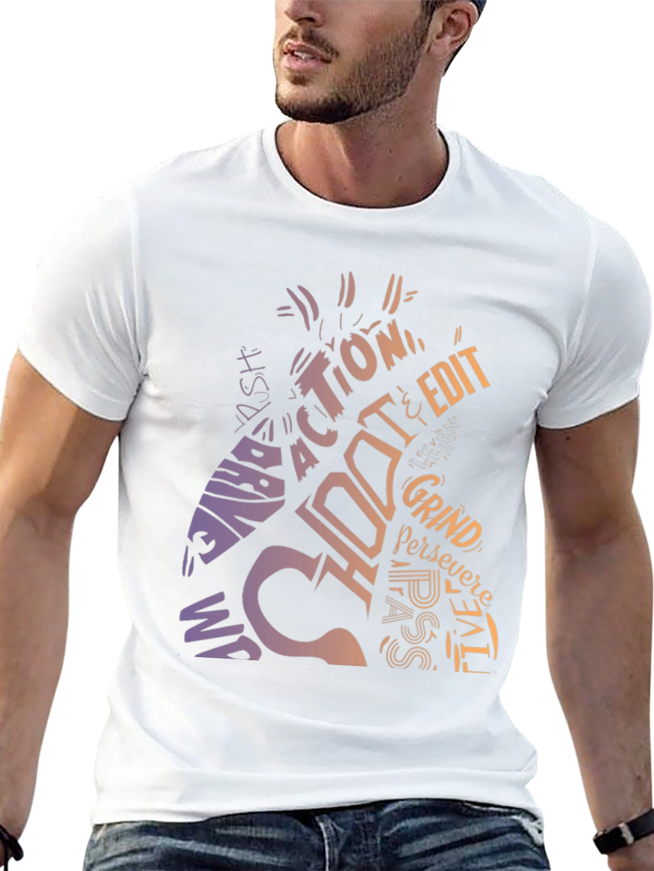 Motivational Word Art Graphic T-Shirt