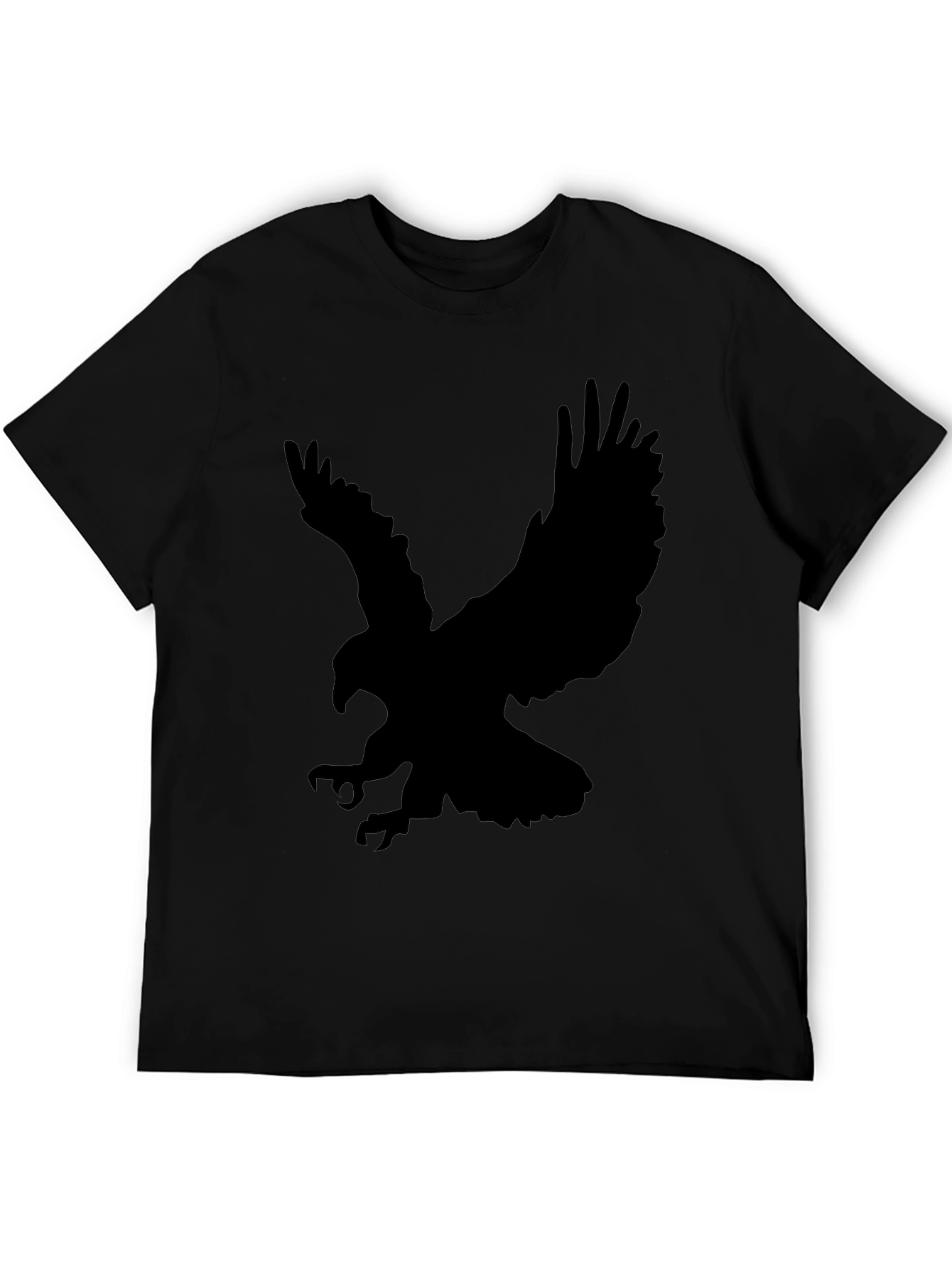 Mens Black Eagle Graphic T-Shirt