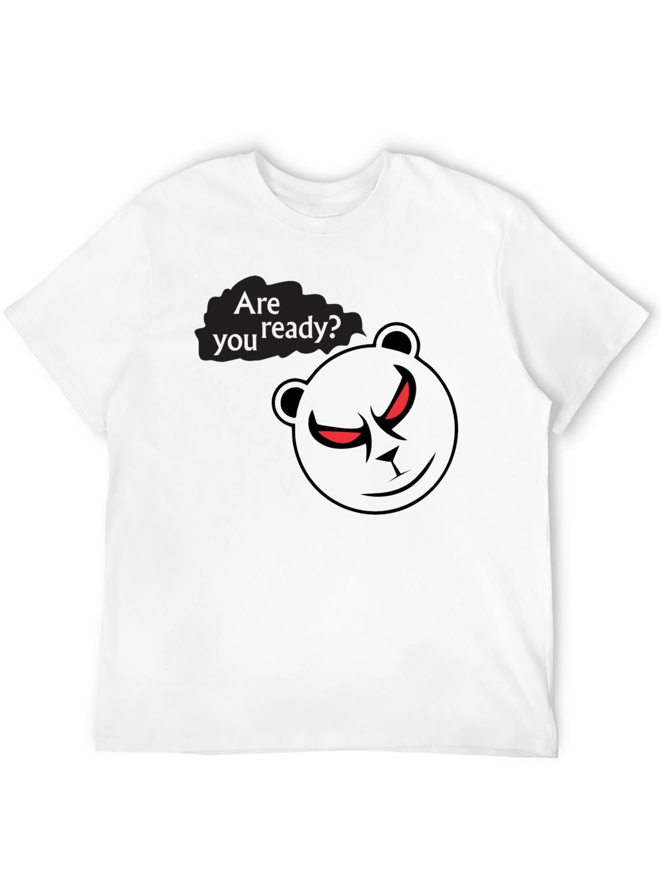Mens Black Graphic T-Shirt - Are You Ready?
