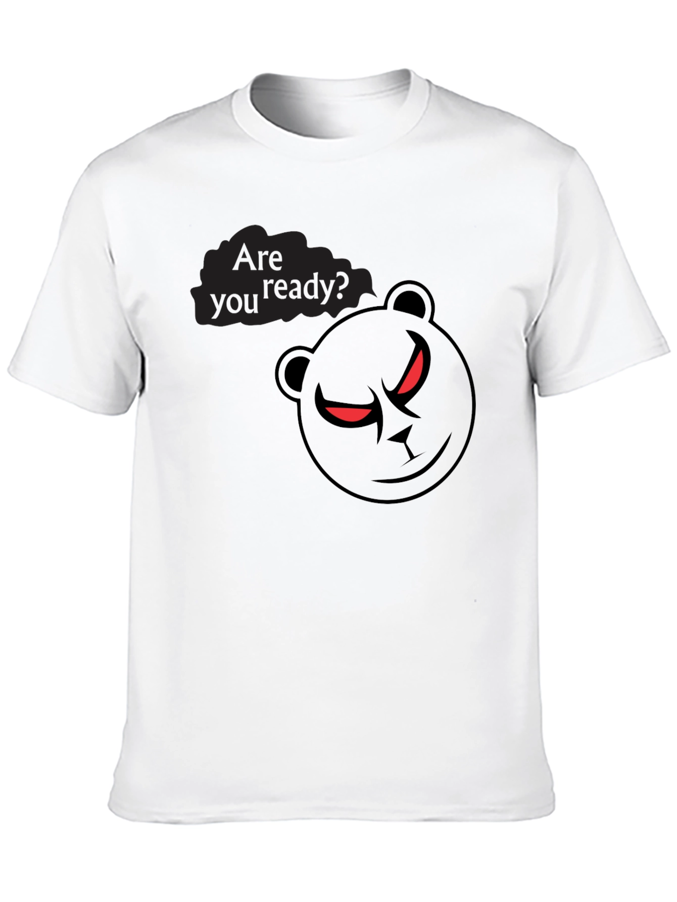 Mens Black Graphic T-Shirt - Are You Ready?