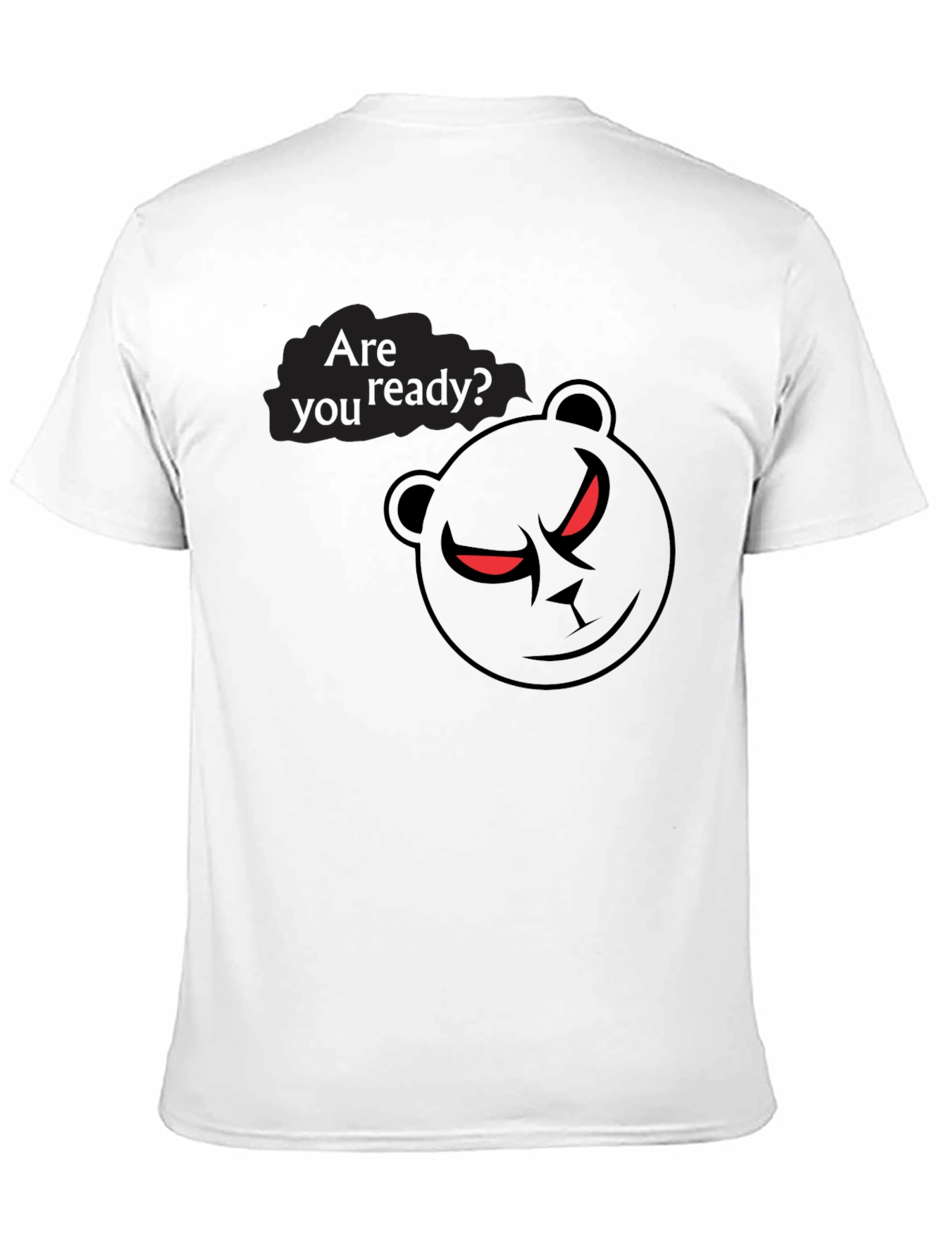 Mens Black Graphic T-Shirt - Are You Ready?