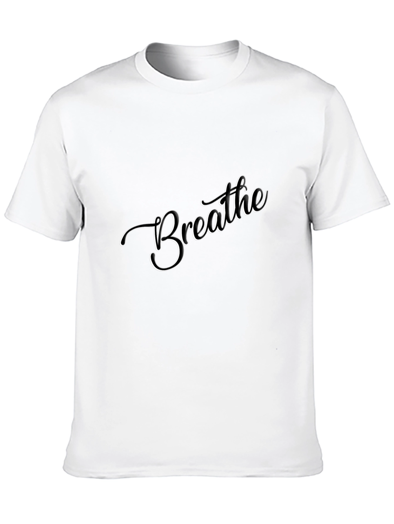 Breathe Graphic Tee - Stylish Black Comfort