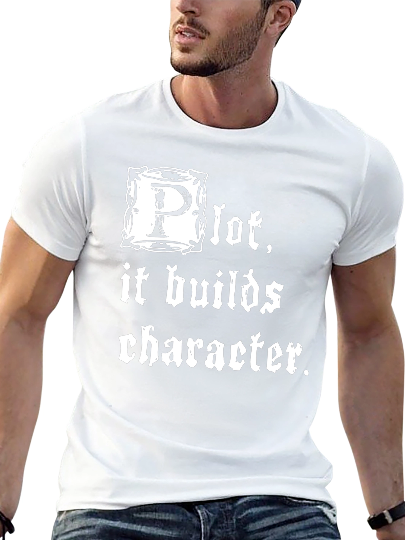 Pilot Builds Character - Graphic T-Shirt