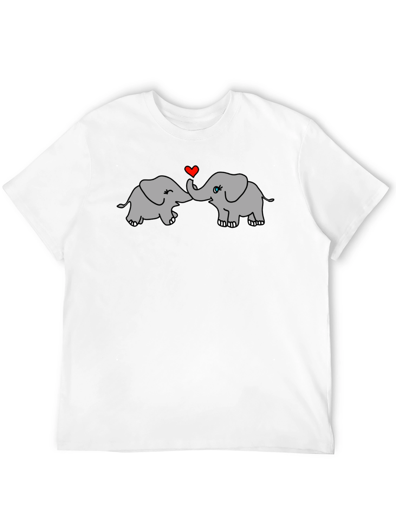 Elephant Love T-Shirt - Cute Animal Graphic Tee