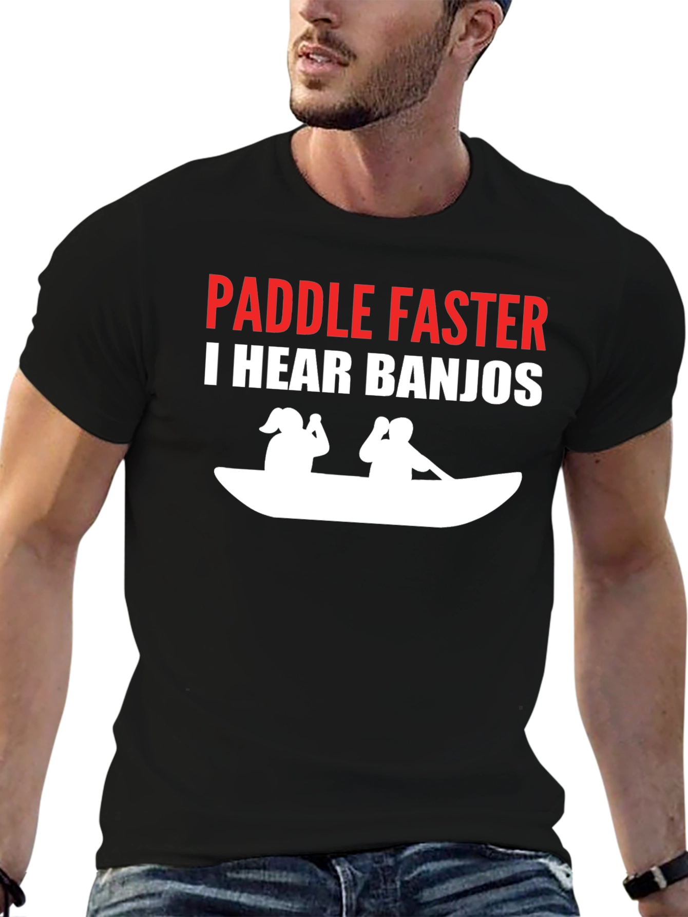 Paddle Faster Funny Banjo T-Shirt