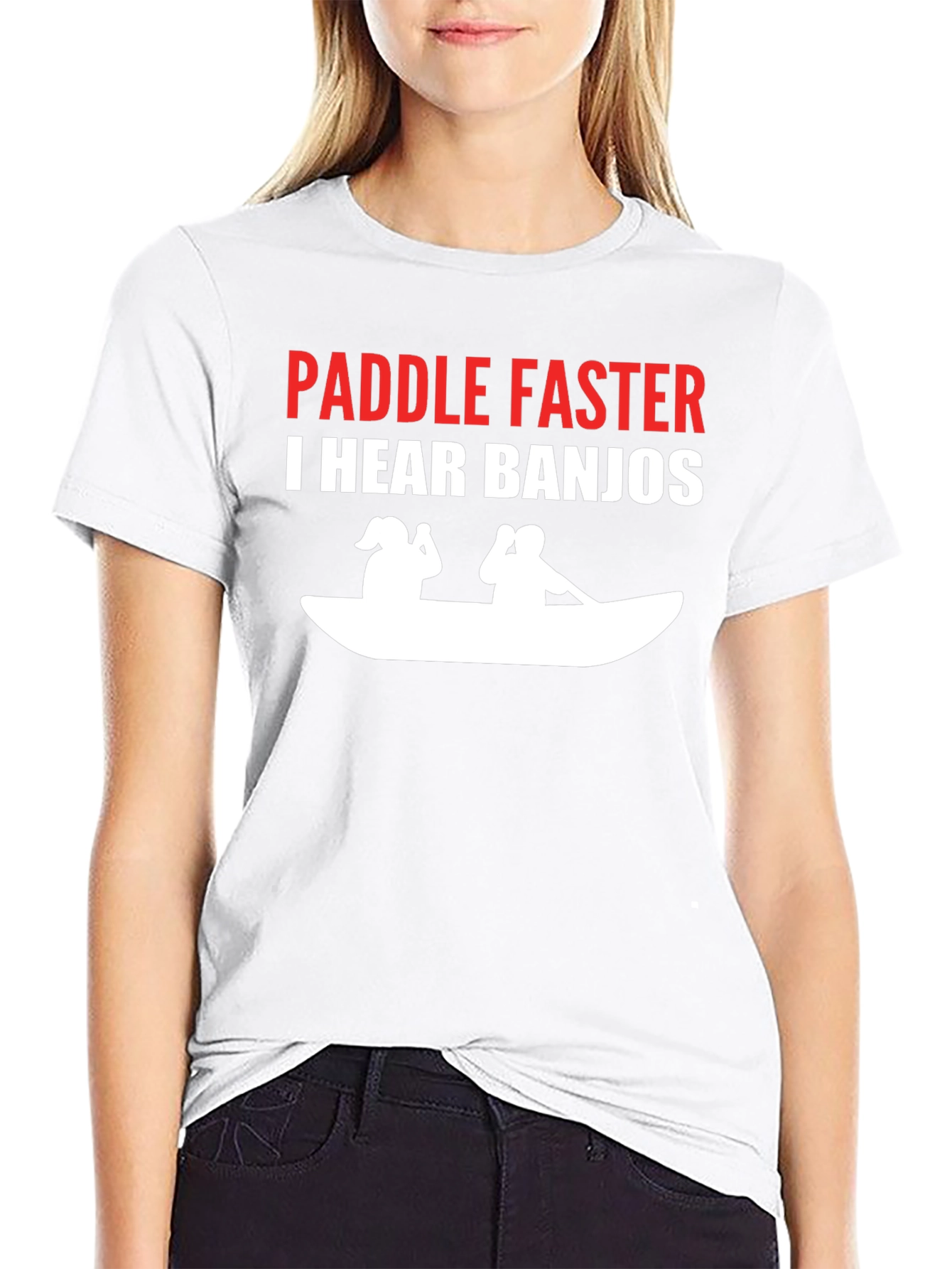 Paddle Faster Funny Banjo T-Shirt