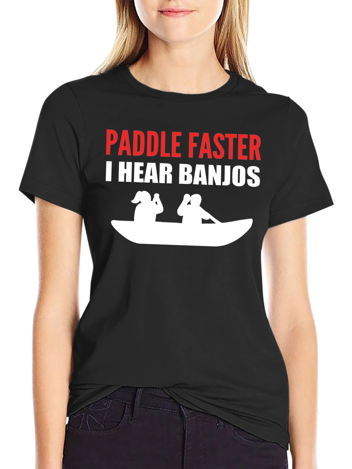 Paddle Faster Funny Banjo T-Shirt