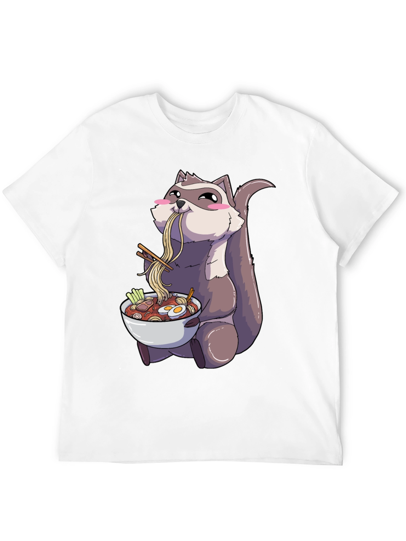 Raccoon Ramen T-Shirt - Anime Style Comfort