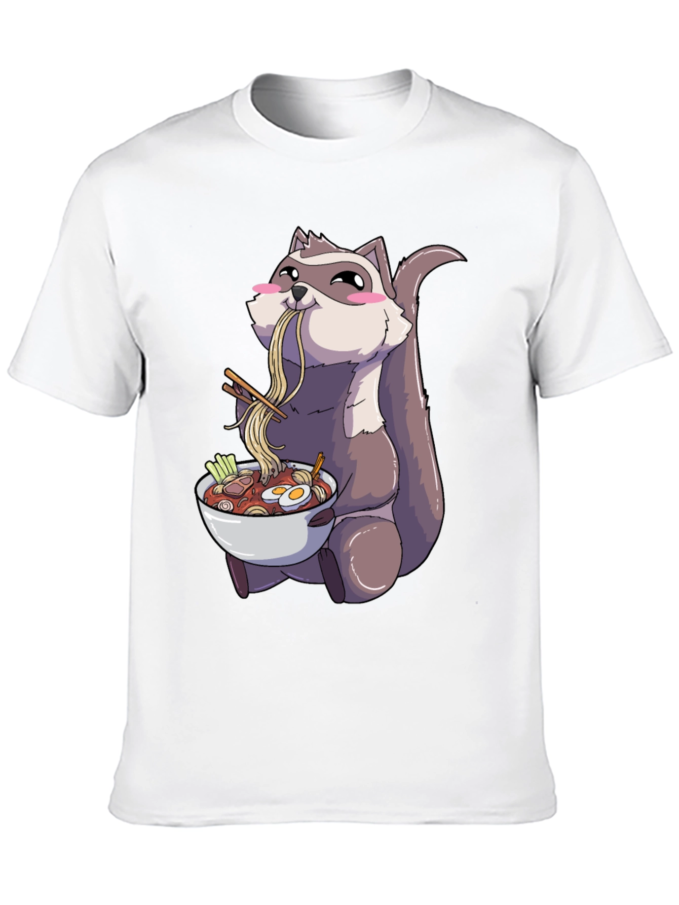 Raccoon Ramen T-Shirt - Anime Style Comfort