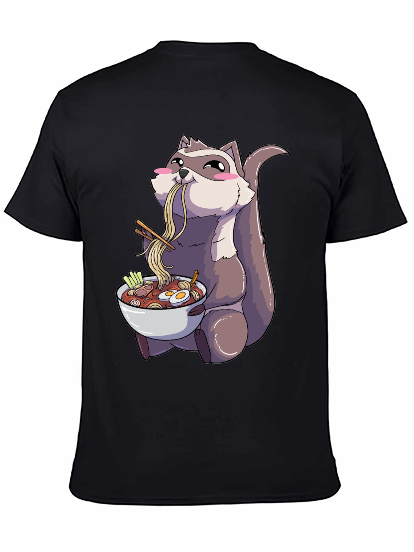 Raccoon Ramen T-Shirt - Anime Style Comfort