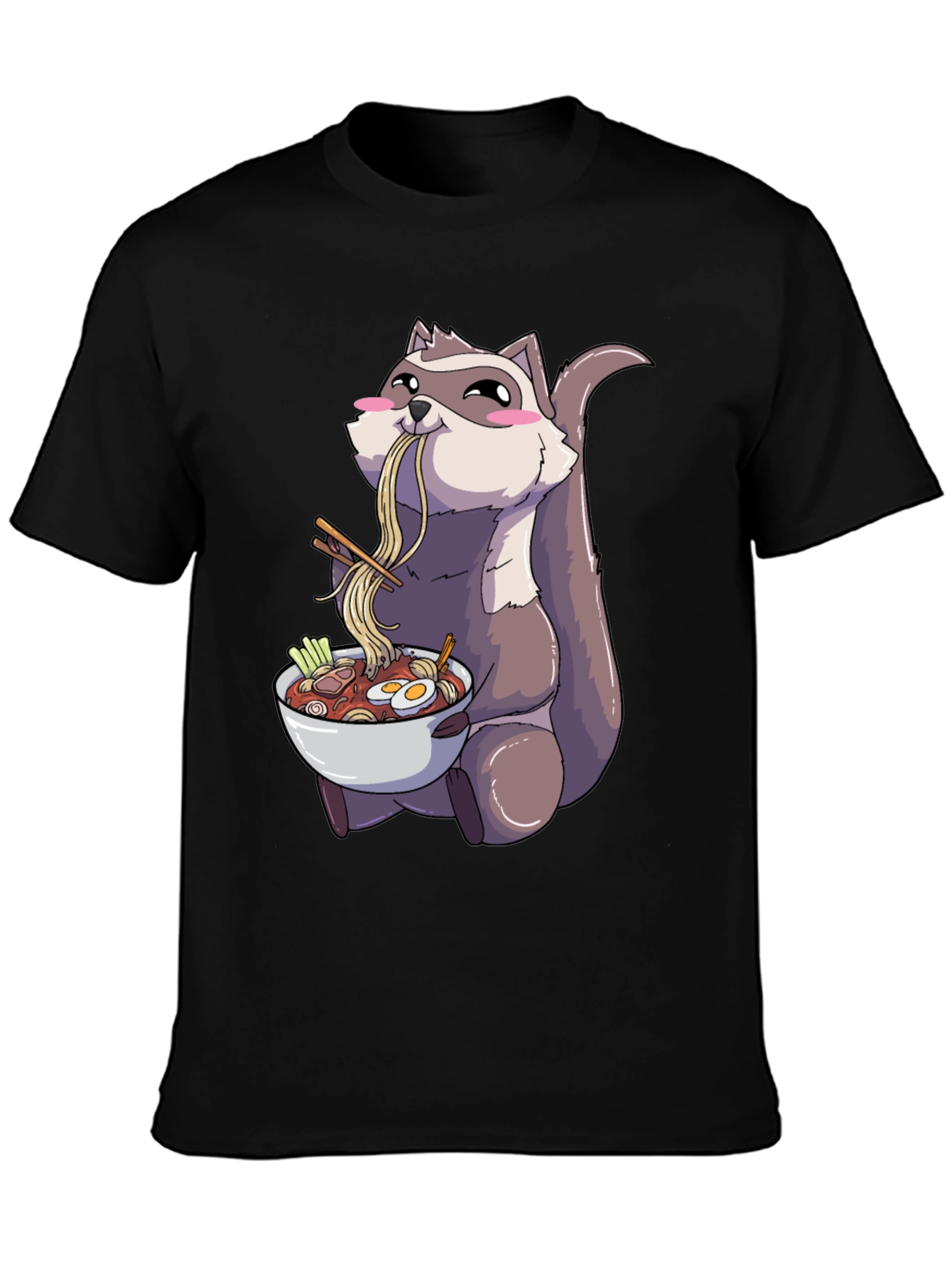 Raccoon Ramen T-Shirt - Anime Style Comfort