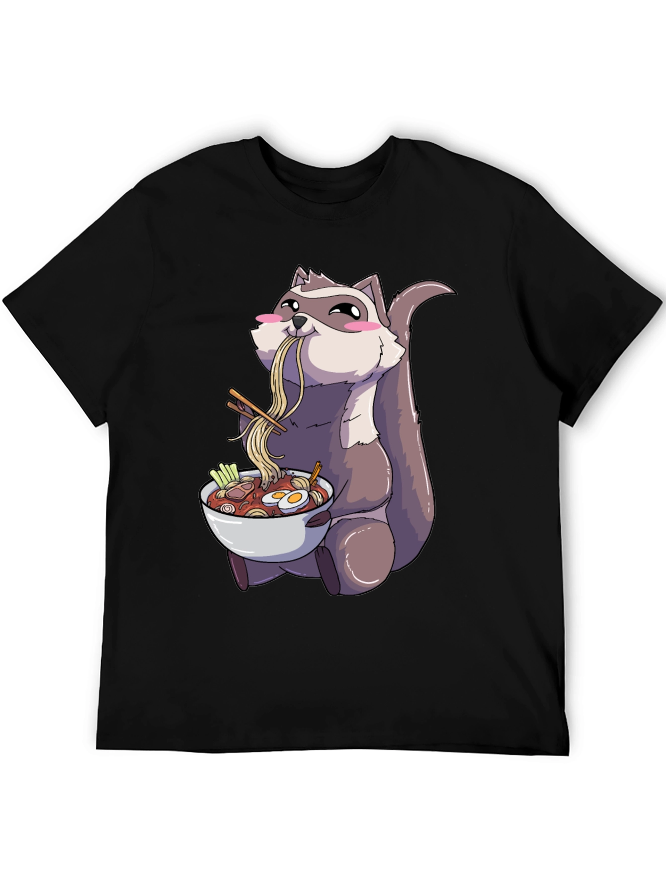 Raccoon Ramen T-Shirt - Anime Style Comfort