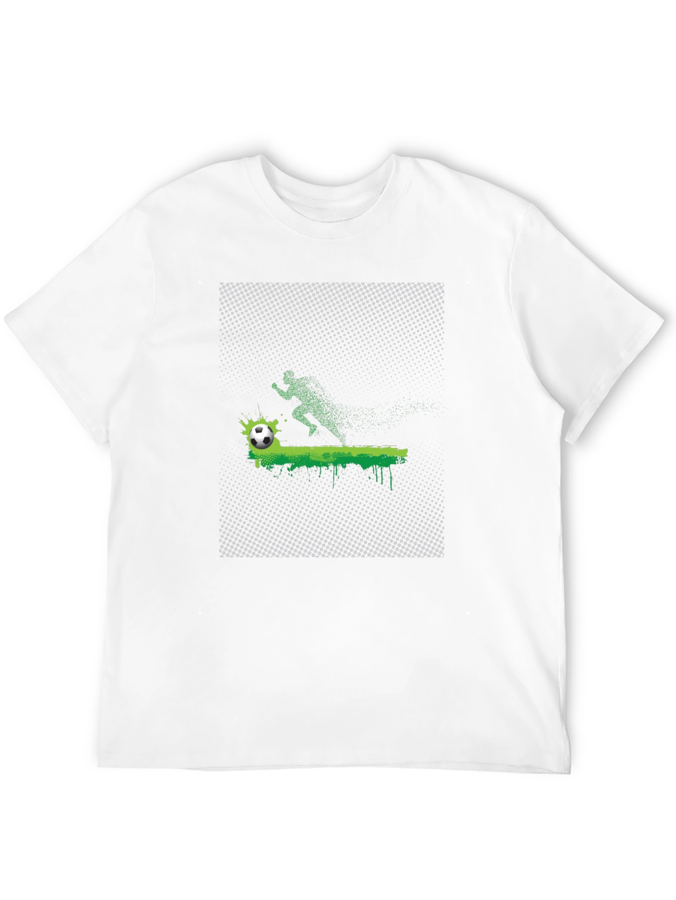 Soccer Runner Graphic Tee - Black Cotton Blend