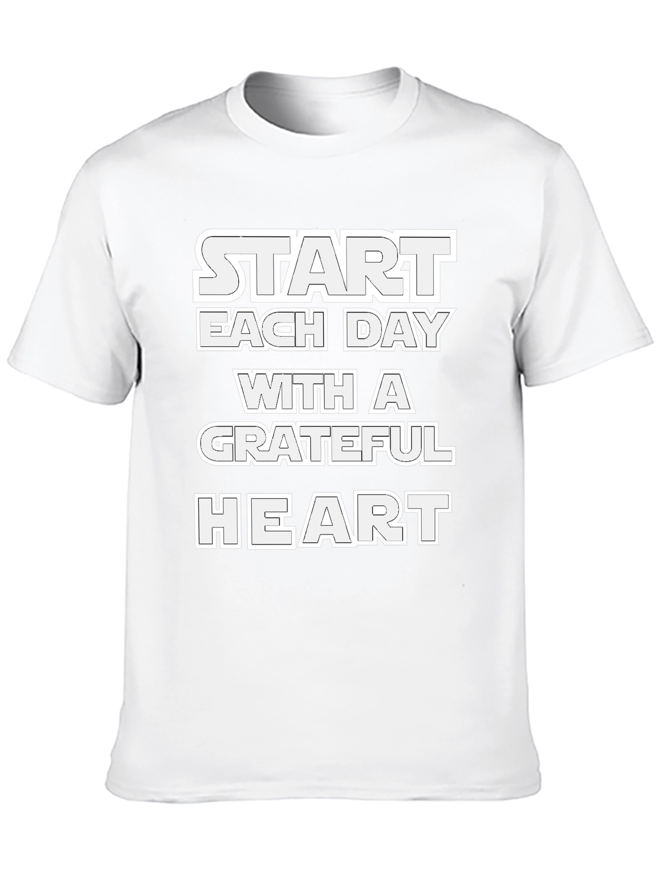 Grateful Heart Black Graphic T-Shirt