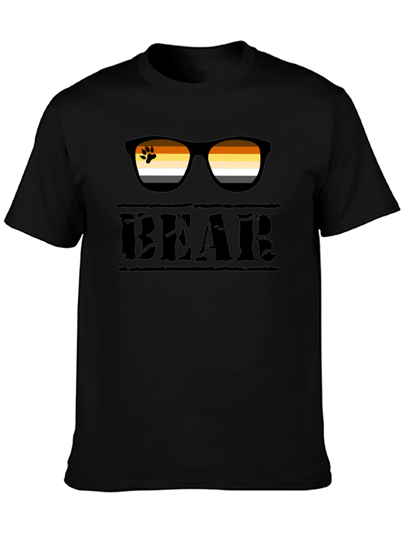 Bear Pride T-Shirt - Sunglasses Paw Print Tee