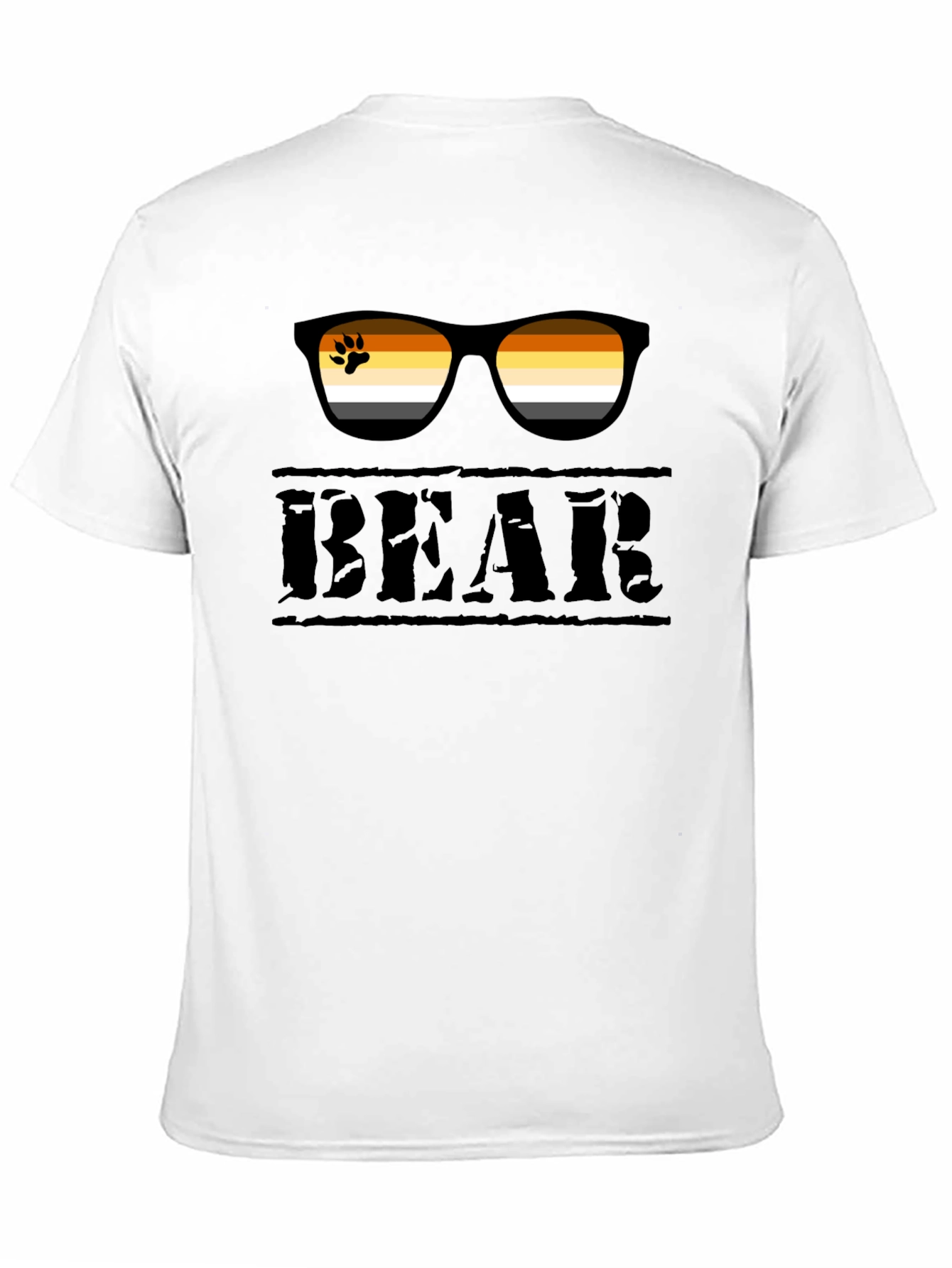 Bear Pride T-Shirt - Sunglasses Paw Print Tee