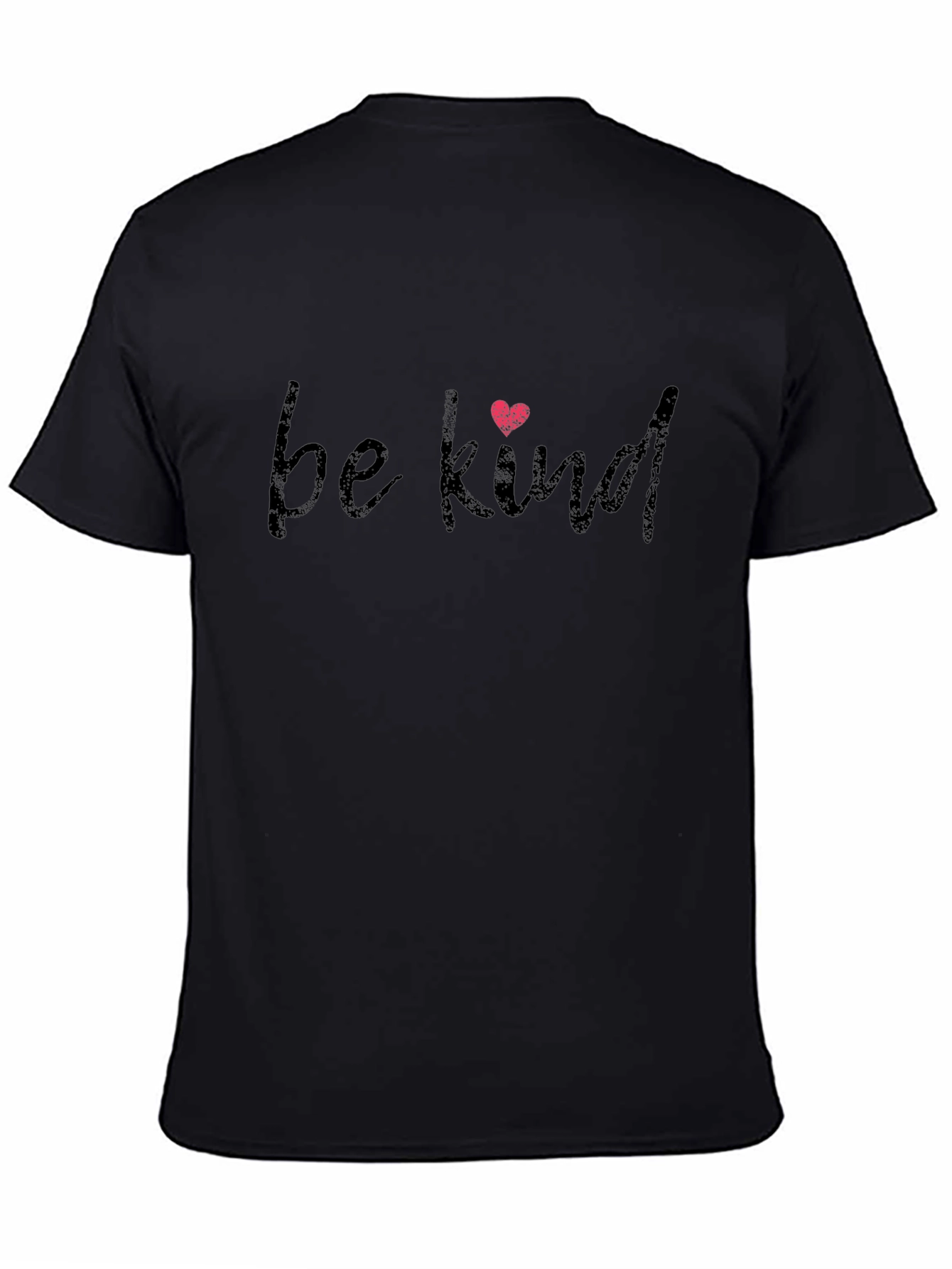 Be Kind T-Shirt -  Black Graphic Tee with Heart