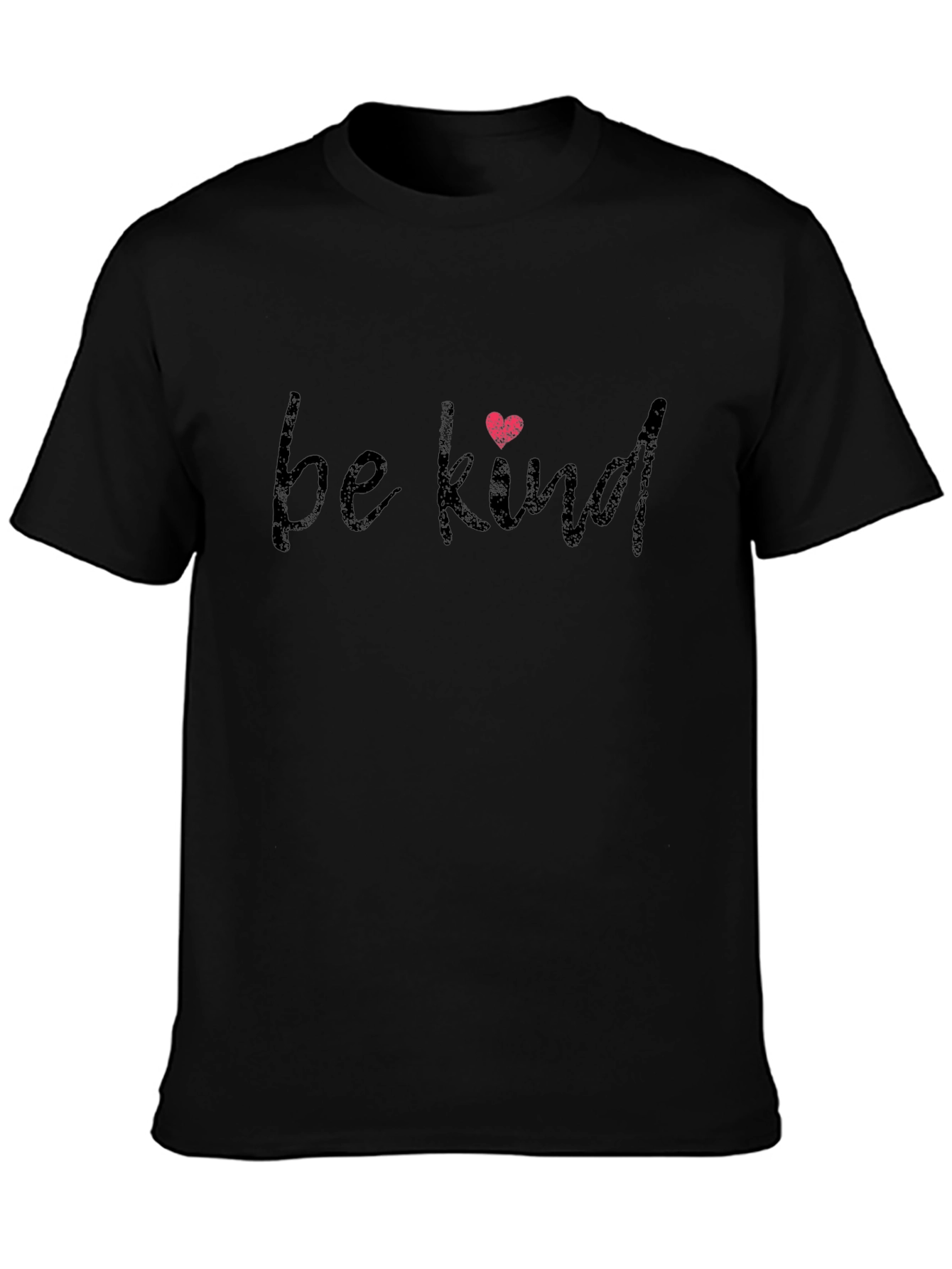 Be Kind T-Shirt -  Black Graphic Tee with Heart