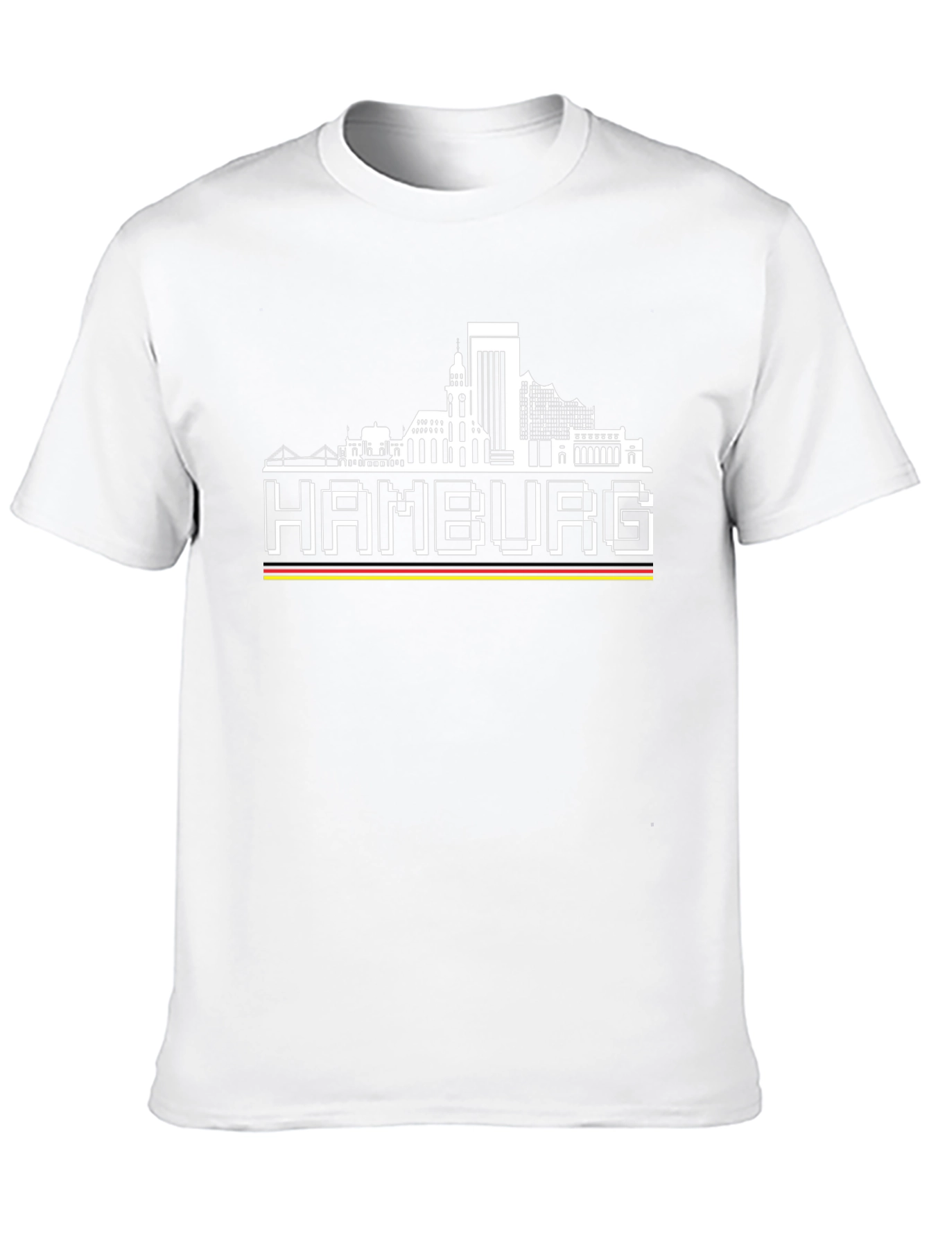 Hamburg Skyline T-Shirt - Black Graphic Tee