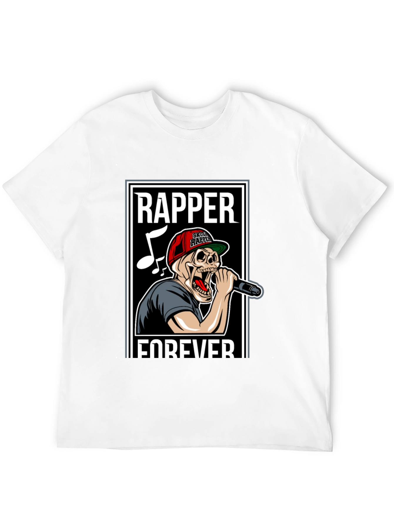Skull Rapper Forever Graphic T-Shirt