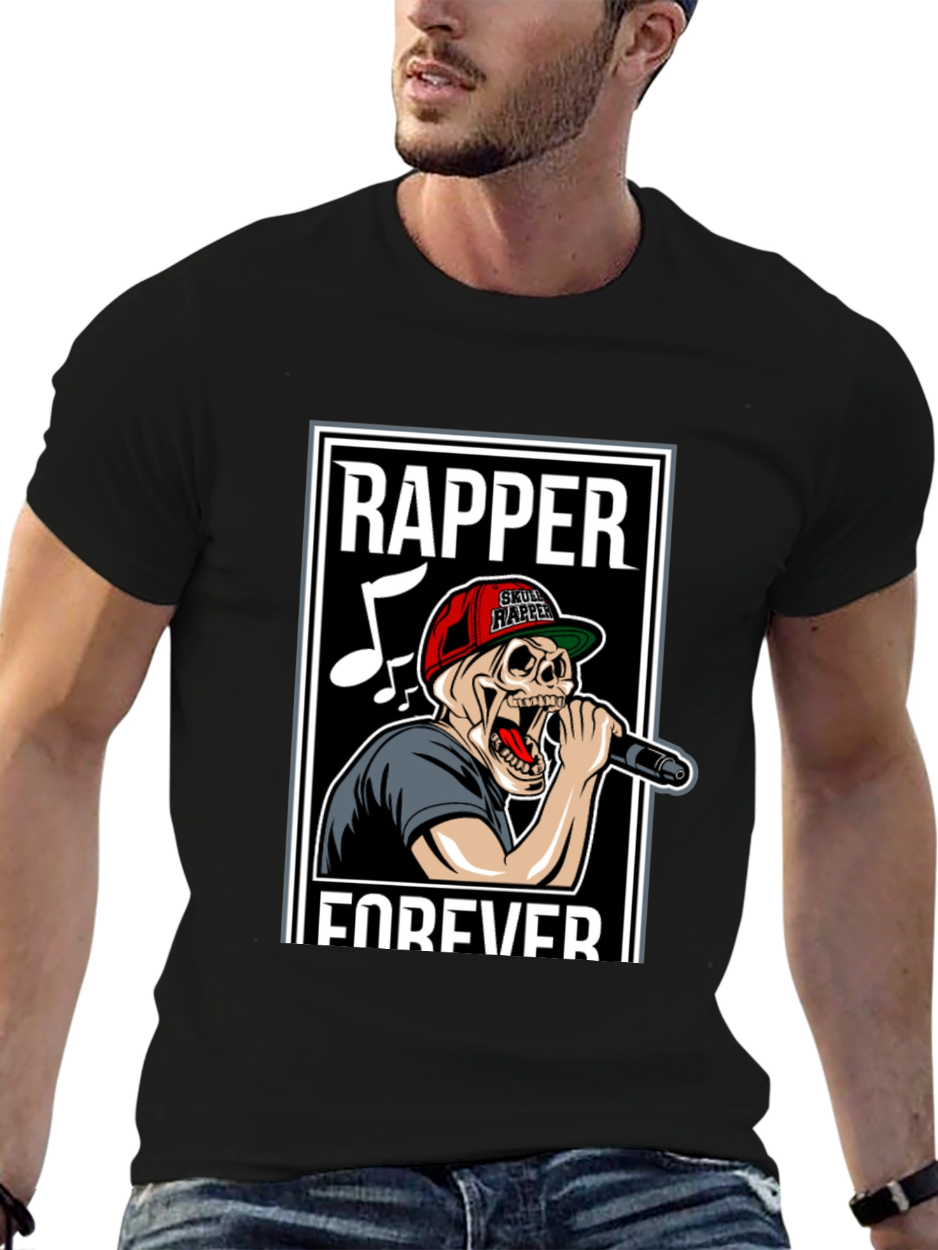 Skull Rapper Forever Graphic T-Shirt