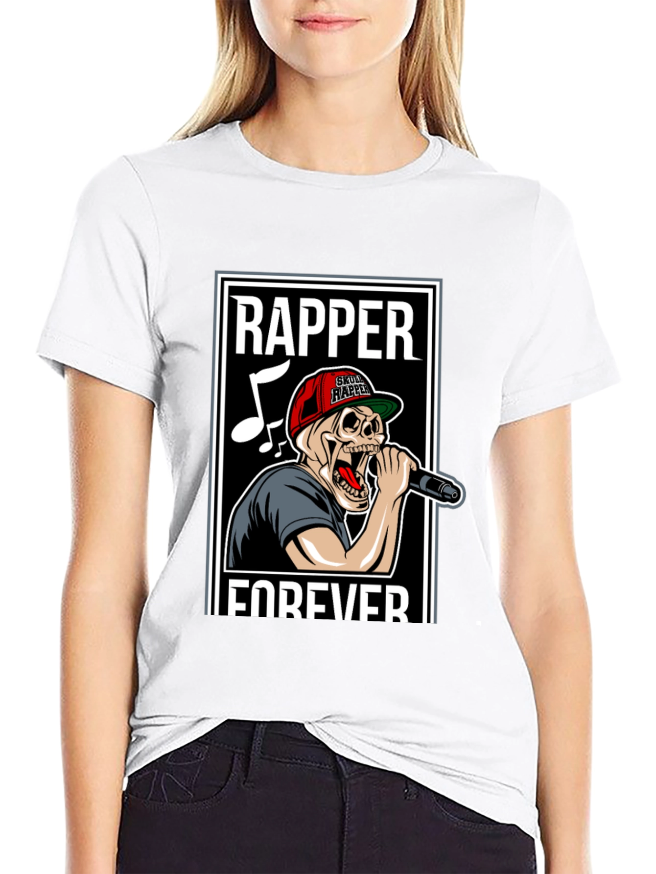 Skull Rapper Forever Graphic T-Shirt