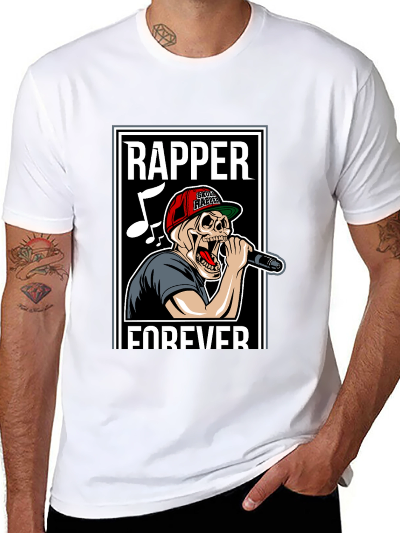 Skull Rapper Forever Graphic T-Shirt