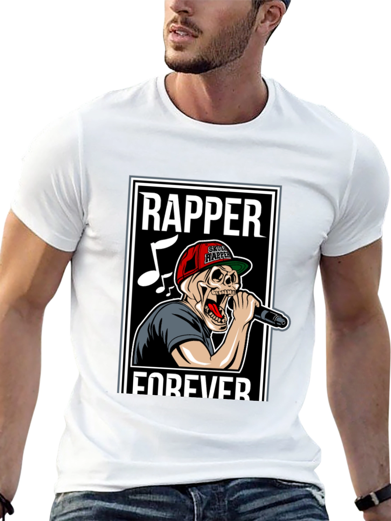 Skull Rapper Forever Graphic T-Shirt